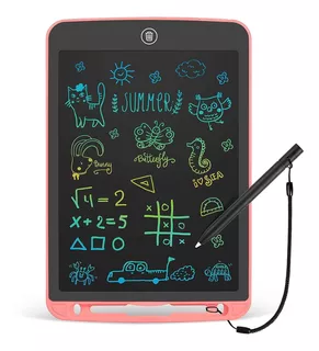 Tableta Lcd Para Escritura Dibujo Ideal Niños 10 PuLG Rosa