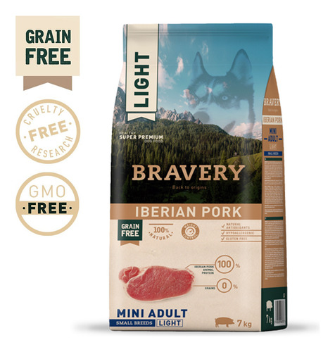 Bravery Light Iberian Pork Adulto Small 2 Kg