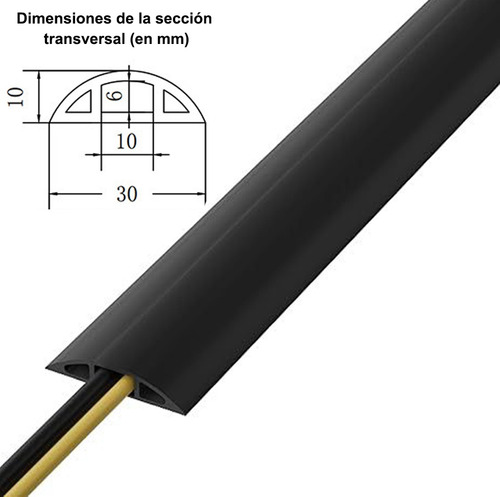 Canaleta Flexible Para Cables Pisos Paredes Adhesivo Oculto