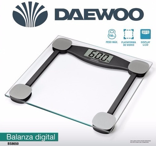 Balanza digital Daewoo BS8650, hasta 150 kg