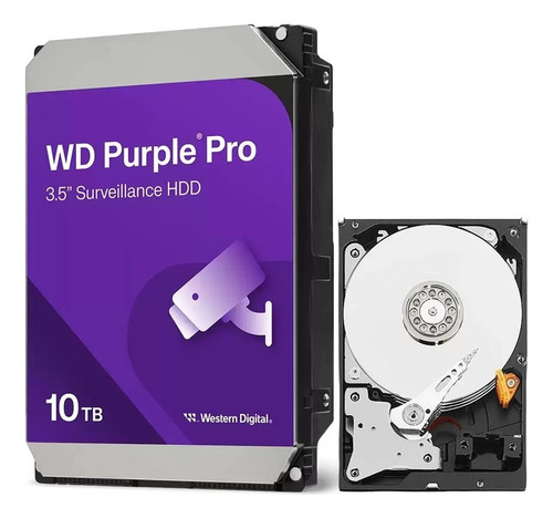 Disco rígido (dvr) Western Digital 10tb Purple Pro para PC, cor cinza