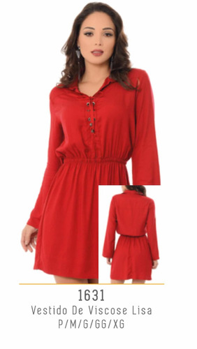 vestido vermelho curto manga longa