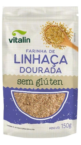 Kit 3x: Farinha De Linhaça Dourada Sem Glúten Vitalin 150g