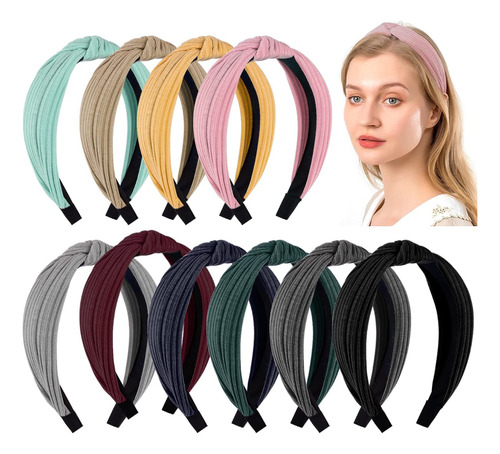 Diademas De Pelo Turbante Tocados Para El Cabello 10 Pzs