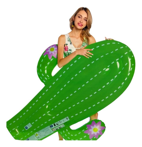 Colchoneta Inflable Cactus Flotador Gigante Para Pileta 