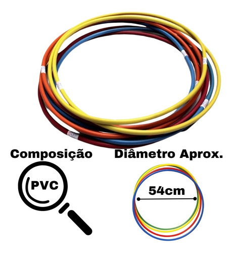 Bambolê Sortido Infantil Kit Com 30 Bambolês 1 Fit