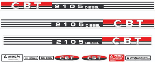 Kit De Adesivo Trator Cbt 2105 Diesel Completo E Etiquetas
