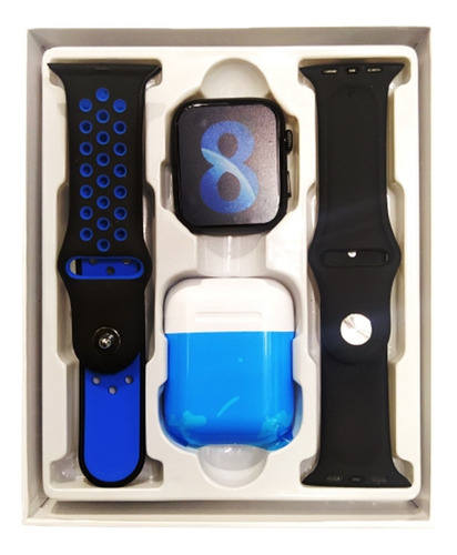 Imagen 5 de 7 de Kit Smartwatch Reloj Inteligente T55 Pro Max Serie 8 I12