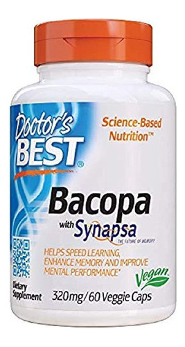 Doctor`s Best Bacopa Con Synapsa, Cerebro, Mejora La Memoria