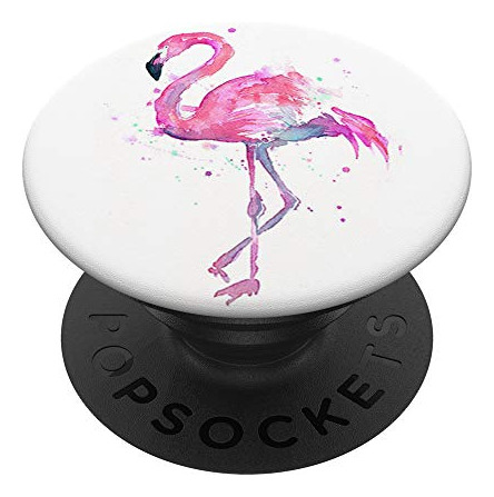 Popsockets Flamingo Watercolor - Diseño De Ave Rosa -