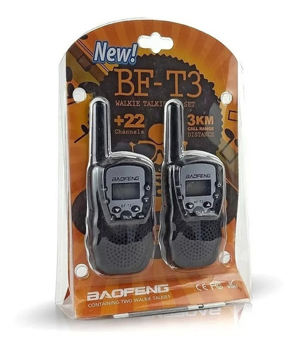 Boquitoquis Baofeng Bf -t3 Radio Telefono Inalambrico 3k X2