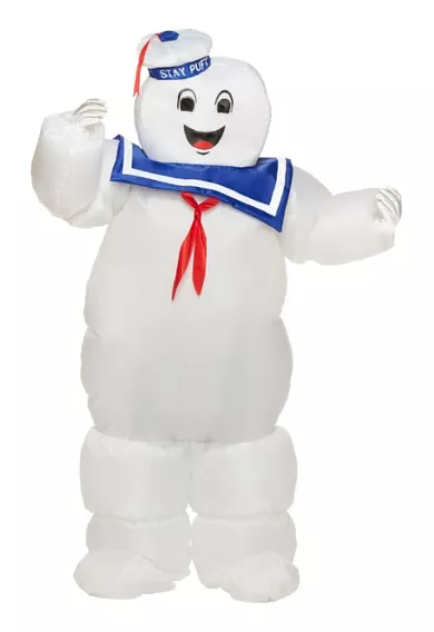 Ghostbusters/cazafantasmas, Disfraz/cosplay Traje Inflable Stay Puft Marshmallow Man (hombre Malvadisco) Niño