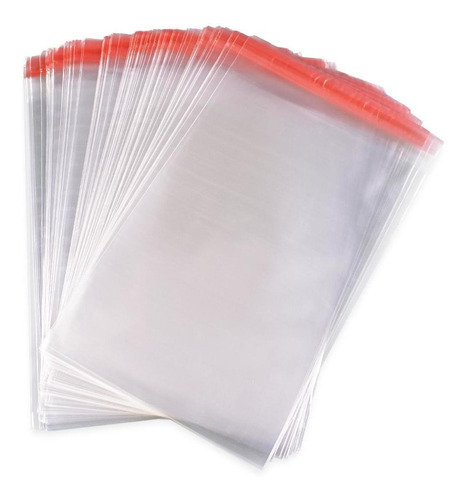 Embalagens Brás Saco para Roupas Adesivado 100 unidades A4 30cm x 45cm transparente