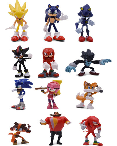 Set 12 Unidades Sonic El Erizo Amy Rose