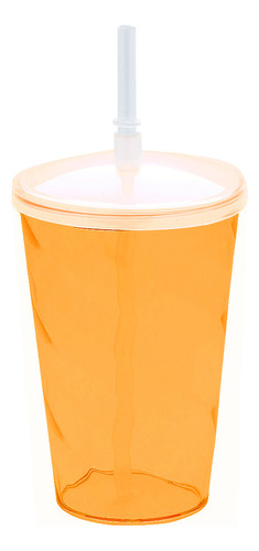 Copo Acrílico Com Tampa E Canudo 700ml Twister Shake Cor Vermelho