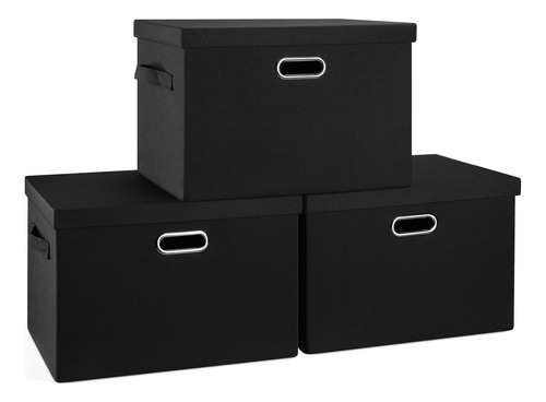 Contenedores Plegables Grandes 17 36 Qt Con Tapa 3 Cajas Te