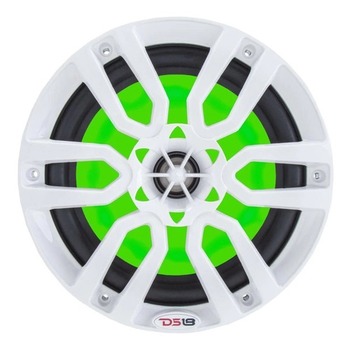 Imagen 4 de 7 de Cornetas Marinas Ds18 8 Blancas Con Leds Rgb De 125 Watts