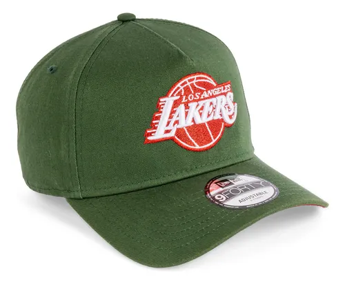 Boné New Era 9forty A-frame Snapback Los Angeles Lakers Nba Cilantro Único Lisa