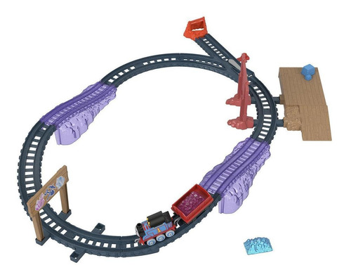 Pista Thomas y sus amigos Thomas Crystal Mines, color azul mattel