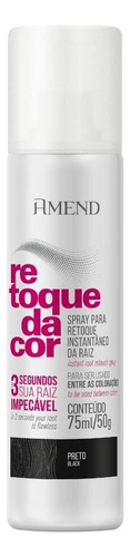 Retoque Da Raiz Spray Amend Hidrata Cor Preto 75ml Tom 1 preto