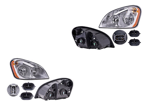 Set Faros Delanteros Depo Freightliner Cascadia 2008 - 2017