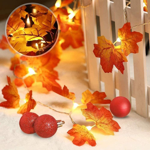 6m Luces De Cadena De Hojas Arce Decoraciones De Halloween