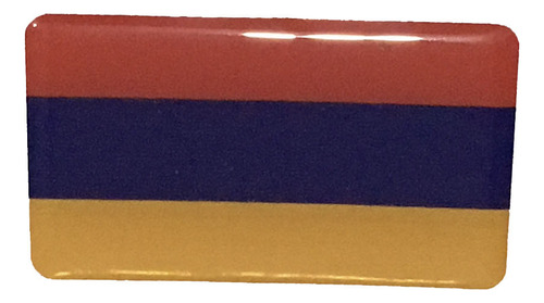Adesivo Resinado Da Bandeira Da Armênia 5x3 Cm