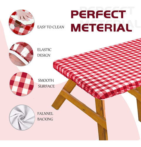 Mantel De Picnic Impermeable Con Fundas Ajustables Para Mesa