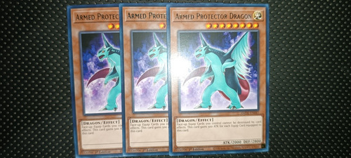 Set 3 Cartas Yugioh Armed Protector Dragón 