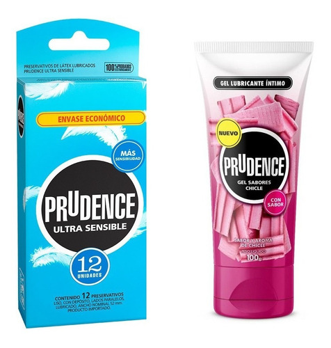  Preservativo + Gel Lubricante Prudence Ultra Sensible X 12