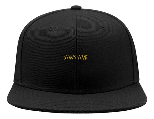 Gorra Visera Plana Snapback Sunshine Dorado Texto Bordada