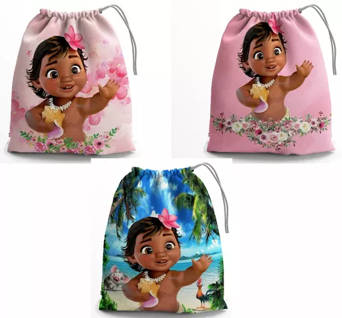 10 Mochilas Bolsa Personalizada Tecido Moana