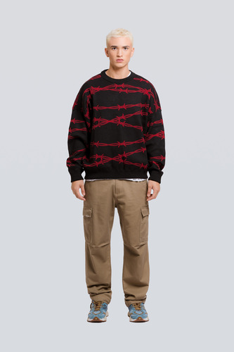 Crewneck Tejido Wire - Rojo