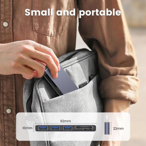 Mogood Hub Usb 5 Puertos Para Pc, Divisor Y Adaptador