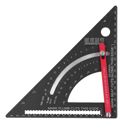 Regla Triangular For Carpintería Con Goniómetro Ajustable A