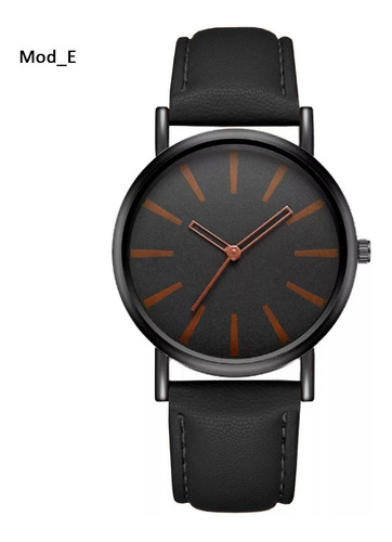 Relogio Social Masculino Quartz Pulseira Couro Preto Marrom