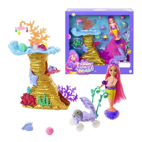 Boneca Barbie Mermaid Power Chelsea Sereia Playset - Mattel