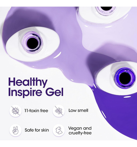 Gellen Kit De Esmalte De Uñas De Gel, 6 Colores Morados Con