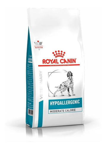 Alimento Royal Canin Veterinary Hypoallergenic Moderate Calorie para cão adulto todos os tamanhos sabor mix em sacola de 2kg