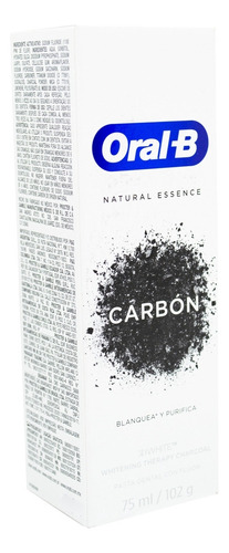 Oral B Natural Essence Pasta Carbón Blanqueadora 75ml Local