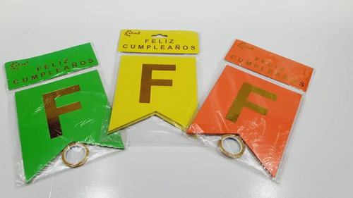 1 Banderín Feliz Cumpleaños Fosforescente Letrero Decoración