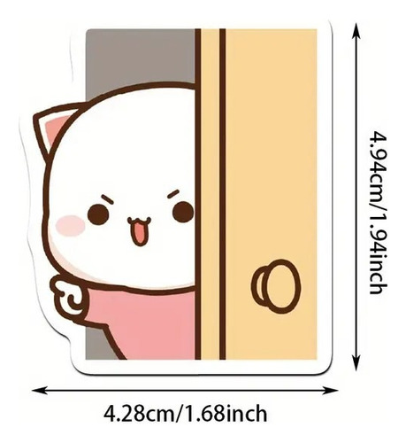 Pack 60 Stickers Gato Blanco