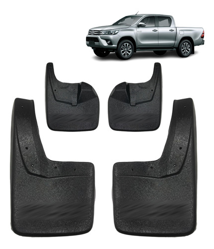 Kit 4 Pçs Protetor Lameiro Flap Hilux 22 23