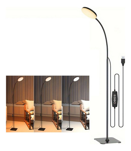 Luminária De Chão Led Para Quarto, Escritório, Sala De Estar