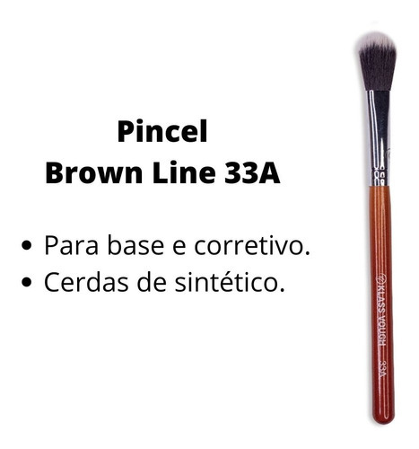 Pincel Klass Vough Brown Line Para Base E Corretivo 33a Cor Marrom