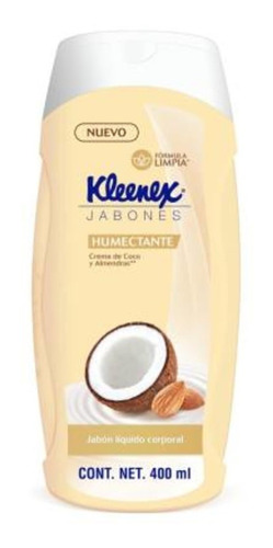 3 Pz Jabón Líquido Corporal Kleenex Humectante Crema De Coco