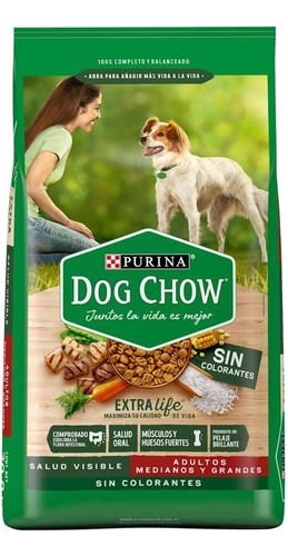 Croqueta Dog Chow Adulto Razas Grandes 10kg Para Perros