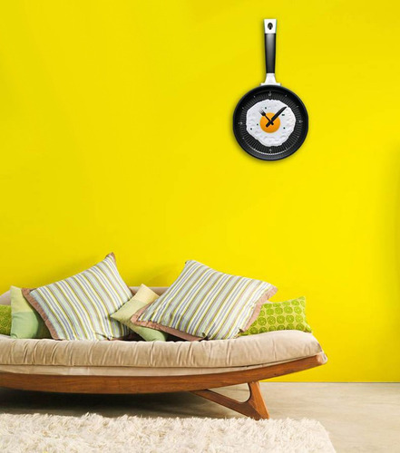 Imagen 6 de 12 de Sartén Huevo Moderno Reloj Cubiertos Cocina
