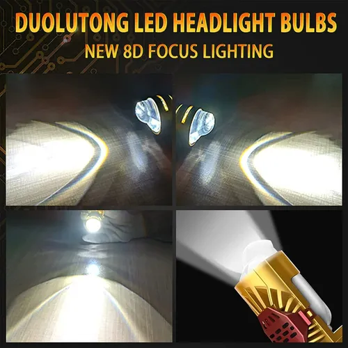 Foco Led Proyector H4 Csp 8d Lupa Auto Moto 2pz