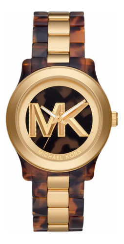 Michael Kors Reloj Estilo Runway Gold Tone & Tortoiseshell